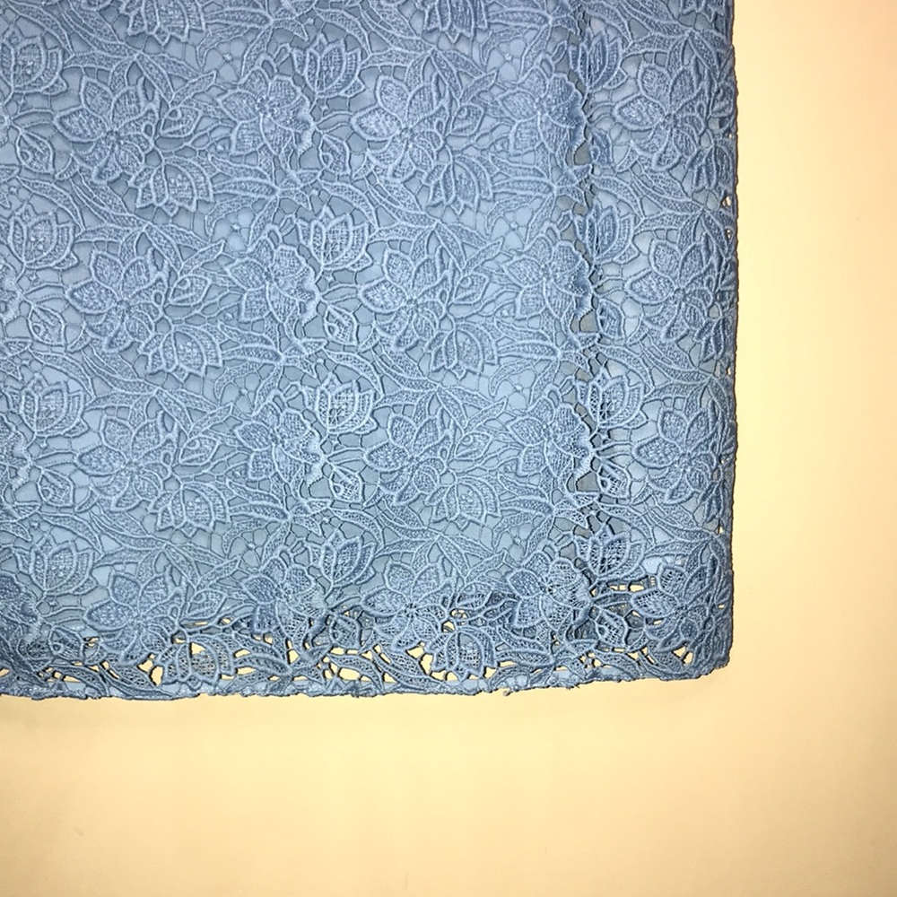 Zara Stunning Light Blue Lace Guipure Dress - Picture 7 of 13